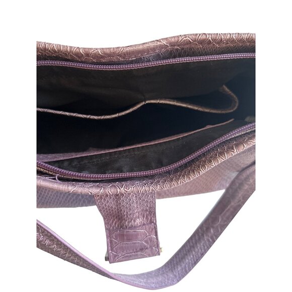 Worthington Lavender Reptile Print Shoulder Bag - Picture 7 of 10